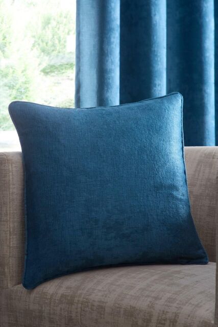 Fusion 'Strata' Luxe Velvet Filled Cushion in Teal - Size: 43 cm x 43 cm - image 1