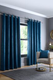 Fusion 'Strata' Luxe Velvet Filled Cushion in Teal - Size: 43 cm x 43 cm - thumbnail 2