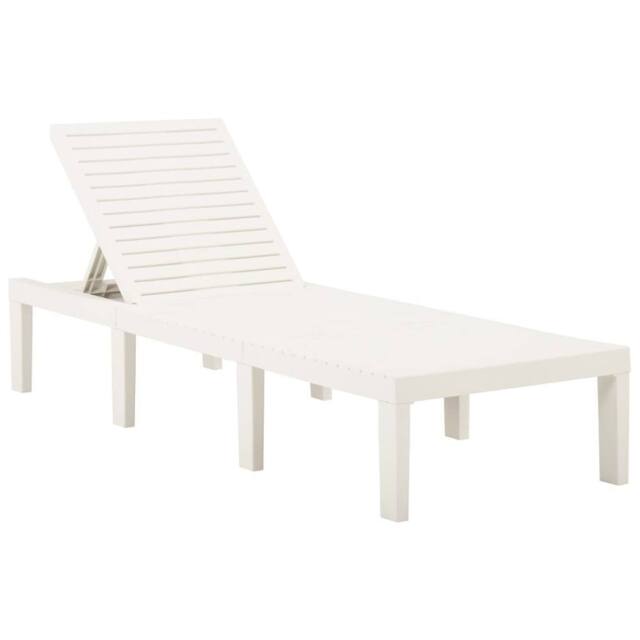 Berkfield Home Sun Lounger Plastic White - image 1