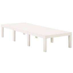 Berkfield Home Sun Lounger Plastic White - thumbnail 2