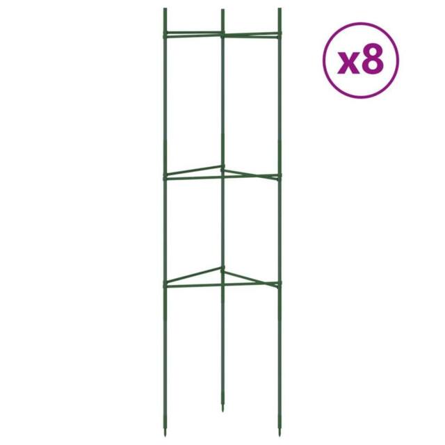 Berkfield Home Tomato Cages 8 pcs 116 cm Steel & PP in Green - image 1