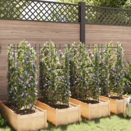 Berkfield Home Tomato Cages 8 pcs 116 cm Steel & PP in Green - thumbnail 3