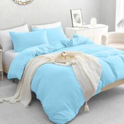Grace Premium Reversible Prewashed Duvet Cover Set with Zipper Closure in Light Blue - Size: Single - thumbnail 1