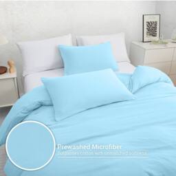 Grace Premium Reversible Prewashed Duvet Cover Set with Zipper Closure in Light Blue - Size: Single - thumbnail 6