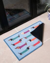 Artsy Mats Dachshund Indoor Washable Doormat in Blue - Size: 50 cm x 80 cm - thumbnail 2
