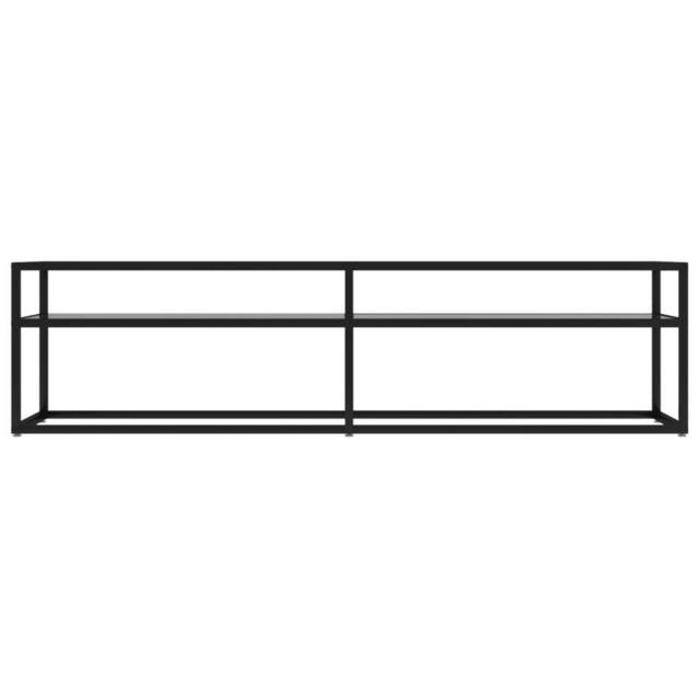 Berkfield Home TV Cabinet Transparent 160x40x40.5 cm Tempered Glass in Clear - image 1