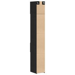 Berkfield Home Slim Storage Cabinet Black Oak 30x42.5x225 cm Engineered Wood - thumbnail 9