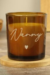 Personalised Memento Company Personalised Amber Glass Candle - thumbnail 3