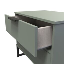 Ready Assembled 2 U Tamworth 2 Drawer Bedside Cabinet (Ready Assembled) in Pale Green - thumbnail 5