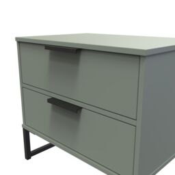 Ready Assembled 2 U Tamworth 2 Drawer Bedside Cabinet (Ready Assembled) in Pale Green - thumbnail 4
