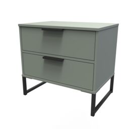Ready Assembled 2 U Tamworth 2 Drawer Bedside Cabinet (Ready Assembled) in Pale Green - thumbnail 3