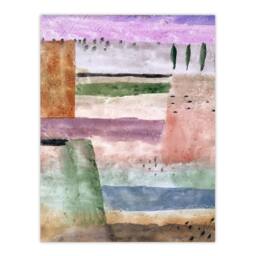 Artery8 Paul Klee Framed Wall Art Landscape with Poplars Abstract Painting - Size: A3 - thumbnail 3