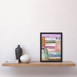 Artery8 Paul Klee Framed Wall Art Landscape with Poplars Abstract Painting - Size: A3 - thumbnail 2
