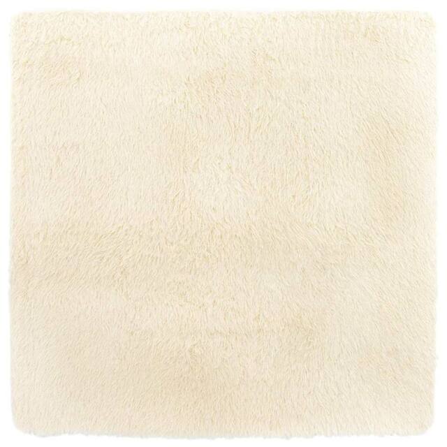 Berkfield Home Shaggy Rug High Pile NAVARRA Cream 160x160 cm Polyester - Size: Medium - image 1