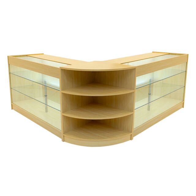 Monstershop Apollo LED Shop Counter Set LM60 & 2 x K1500 - Maple in Beige - image 1