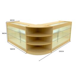 Monstershop Apollo LED Shop Counter Set LM60 & 2 x K1500 - Maple in Beige - thumbnail 3