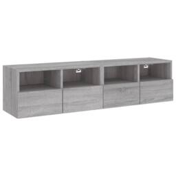 Berkfield Home TV Wall Cabinets 2 pcs Grey Sonoma 60x30x30 cm Engineered Wood - Size: 60 x 30 x 30 cm - thumbnail 1