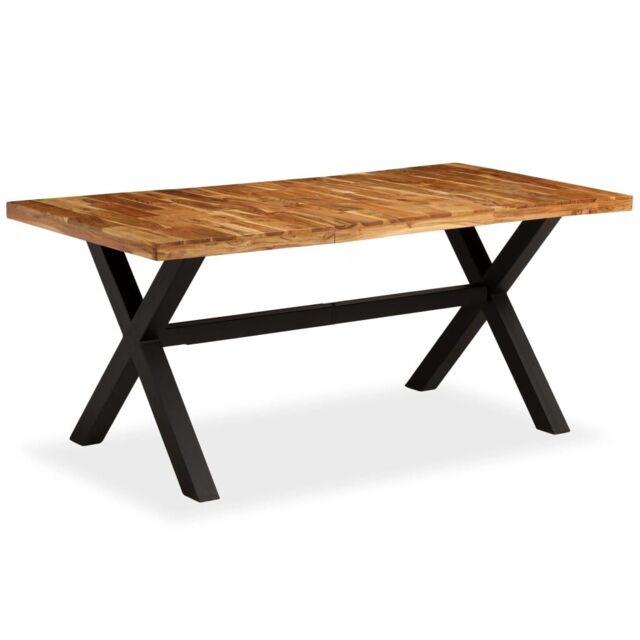 Berkfield Home Dining Table Solid Acacia & Mango Wood 180x90x76 cm in Brown - Size: 180 x 90 x 76 cm - image 1