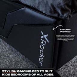 X Rocker Cosmos Single Bed with LED Lighting for Kids & Teens in Black - thumbnail 4
