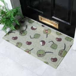 Artsy Mats Chestnuts x TLS Design Indoor Outdoor Doormat (70 x 40cm) in Green - Size: 40 cm x 70 cm - thumbnail 1