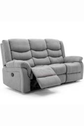More4Homes Seattle Electric Recliner Fabric 2+3 Seater Sofa Set in Grey - thumbnail 3