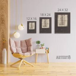 "Artery8 Le Jour Day Window View Redon Vintage Canvas Wall Art in Grey - Size: W18"" x H24""" - thumbnail 4