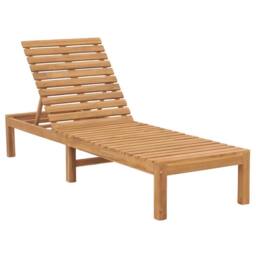 Berkfield Home Sun Lounger Solid Teak Wood in Brown - thumbnail 2