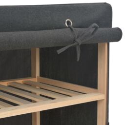 Berkfield Home Wardrobe Grey 135x40x170 cm Fabric - Size: 135 x 40 x 170 cm - thumbnail 4