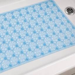 Showerdrape Aquarium Shower curtain & Laguna Blue Anti Slip Bath Mat in White - Size: 180 cm width x 180 cm drop - thumbnail 3