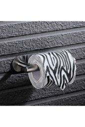 Living and Home Modern Wall Mounted Stainless Steel Toilet Paper Roll Holder in Silver - thumbnail 2