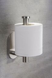Living and Home Modern Wall Mounted Stainless Steel Toilet Paper Roll Holder in Silver - thumbnail 5