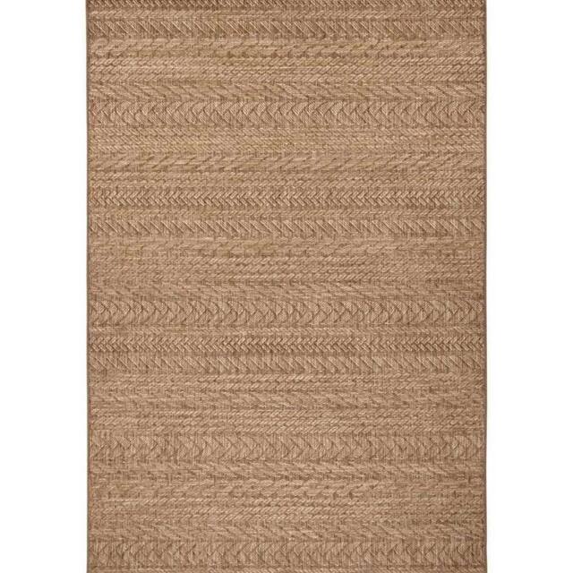 THE RUGS Indoor Outdoor Granado Rug Chevron Design, Weather Resistant Pile in Beige - Size: 80 cm x 150 cm - image 1