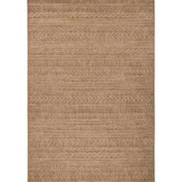 THE RUGS Indoor Outdoor Granado Rug Chevron Design, Weather Resistant Pile in Beige - Size: 80 cm x 150 cm - thumbnail 1