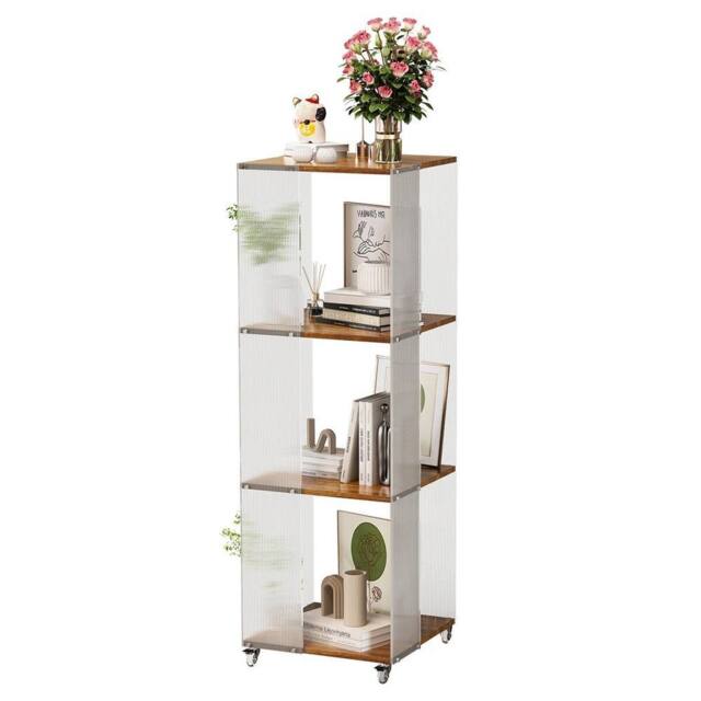 ERGOVEXA Storage Shelf Versatile Display Stand w Acrylic Panels for Home - image 1