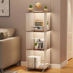 ERGOVEXA Storage Shelf Versatile Display Stand w Acrylic Panels for Home - thumbnail 4