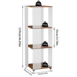ERGOVEXA Storage Shelf Versatile Display Stand w Acrylic Panels for Home - thumbnail 2