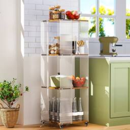 ERGOVEXA Storage Shelf Versatile Display Stand w Acrylic Panels for Home - thumbnail 3