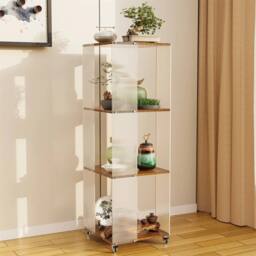 ERGOVEXA Storage Shelf Versatile Display Stand w Acrylic Panels for Home - thumbnail 5