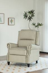 Living and Home Single Sofa Recliner Chair Armchair with Footrest in Green - thumbnail 4