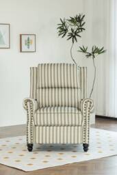 Living and Home Single Sofa Recliner Chair Armchair with Footrest in Green - thumbnail 3
