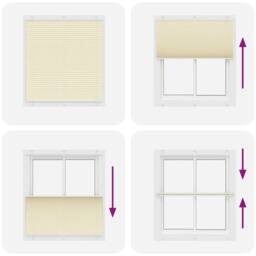 Berkfield Home Pleated Blind Cream 115x150 cm Fabric Width 114.4 cm Polyester - thumbnail 5