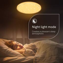 BRILONER Starry Sky LED Ceiling Light Lamp 19.5W 4450lm Ultra Efficient 480mm in White - thumbnail 5