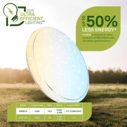 BRILONER Starry Sky LED Ceiling Light Lamp 19.5W 4450lm Ultra Efficient 480mm in White - thumbnail 4