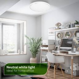 BRILONER Starry Sky LED Ceiling Light Lamp 19.5W 4450lm Ultra Efficient 480mm in White - thumbnail 7