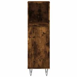 Berkfield Home 3 Piece Bathroom Furniture Set Smoked Oak Engineered Wood in Brown - thumbnail 8