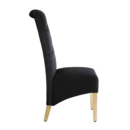 HOME LUXE INTERIOR Pair Of 2 Sofia Black Dining Chairs Lion Knocker - Size: 1 Seater - thumbnail 3