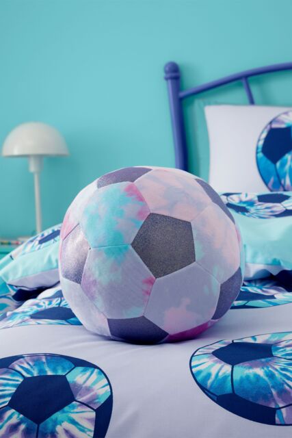 Catherine Lansfield 'Tie Dye Football' Shaped Cushion in Lilac - image 1