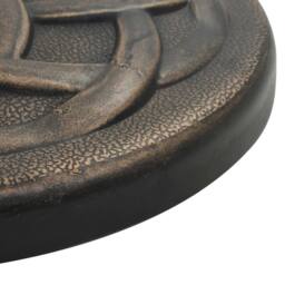 Berkfield Home Parasol Base Round Polyresin 19 kg Bronze in Brown - thumbnail 4