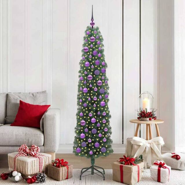 Berkfield Home Artificial Christmas Tree with 300 LEDs with Stand Green 180 cm - image 1