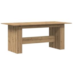 Berkfield Home Dining Table Artisan Oak 180x90x76 cm Engineered Wood in Brown - Size: 180 x 90 x 76 cm - thumbnail 2